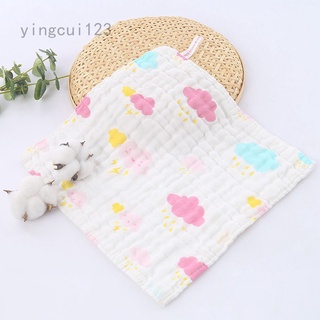 Yingcui123 bebé de seis capas de algodón puro imprimible colgando pequeña toalla cuadrada de algodón puro de alta densidad toalla de gasa