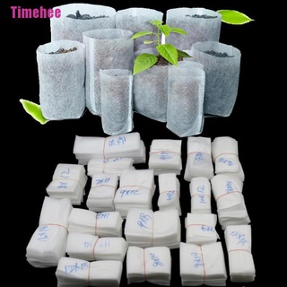 [Timehee] 100pcs Biodegradable Non-woven Nursery Bags Fabric Eco-Friendly Planting