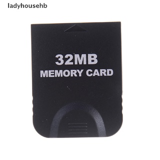 ladyhousehb - bloque de tarjeta de memoria de 32 mb para nintendo wii gamecube gc game system console