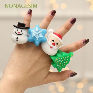 nonagesim para niños juguetes brillantes fiesta anillo dedo luces regalo copo de nieve muñeco de nieve árbol de navidad feliz navidad