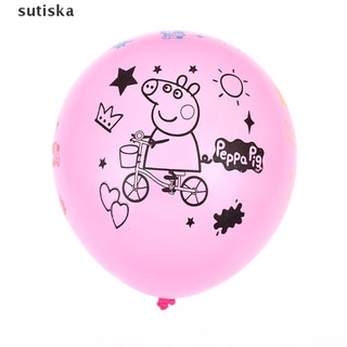 sutiska 10 pzs globos de peppa pig lindos/decoración de fiesta para fiesta de cumpleaños/baby shower/juguetes para niños cl