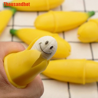 [Thousandhot] Banana Squishy juguetes exprimir antiestrés novedad juguete alivio del estrés ventilación broma