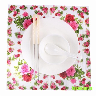 [LVOIA] 20 unids/bolsa flor rosa impresión servilletas fiesta boda boda mesa decoraciones AINOV