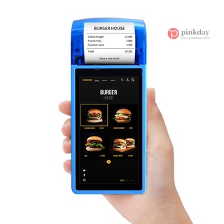 Portátil POS impresora de recibos Android PDA Terminal 1D/2D/QR escáner de código de barras 3G WiFi BT comunicación con pantalla táctil de 5 pulgadas para supermercado restaurante almacén inventario minorista logística0