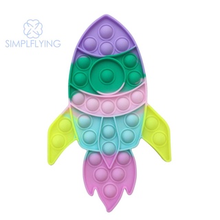 simplflying cod√ silicona cohete empuje burbuja junta autismo juguete niños sensorial educación juguete