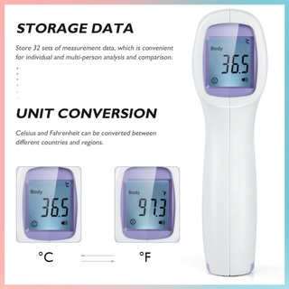 mc termómetro infrarrojo sin contacto para la frente abs para adultos y niños con pantalla lcd digital láser herramienta de temperatura