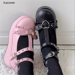 Kacoom Lolita Shoes Little Bat Style Bowknot Demon Dark Goth Punk Platform Cosplay Shoes High Heel CL (1)