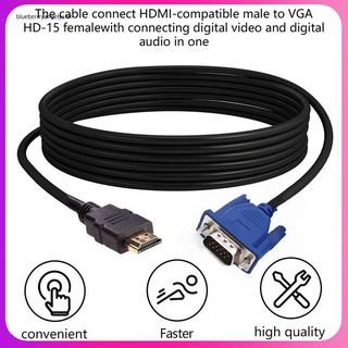cable convertidor hdmi resistente a vga para pc laptop adaptador de alta resolución