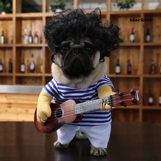 Be-Stripe guitarra divertida mascota perro gato disfraz de Halloween fiesta Festival traje ropa (2)