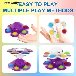 ratswaiiy antiestrés empuje burbujas fidget spinner juguetes para adultos niños aliviar el estrés regalo cl