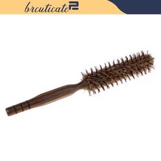 [brcutete2] Pequeño cepillo redondo Para el cabello/secado De volumen/cubrebocas con Cerdas De nailon/cable De madera Natural