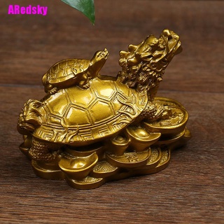 1 pieza de estatua de tortuga/dragon/dragon/dorada dorada para monedas/dinero