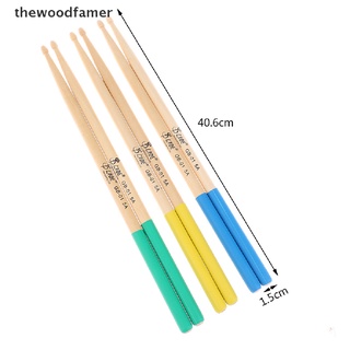 [woo] 3 pares de palos de tambor profesionales 5A de madera de arce, varios colores, palos de tambor.