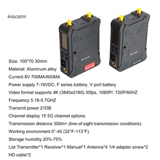 Caliente negro transmisor inalámbrico SDI transmisión de vídeo alta legibilidad para cámara (4)