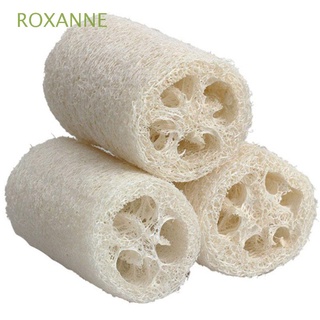 ROXANNE 3 piezas exfoliante baño Loofah ducha esponja accesorios exfoliante corporal Spa baño Natural Luffa esponja de masaje