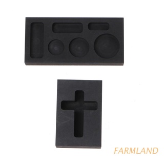 FARMLAND Graphite Casting Ingot Mold Coin Combo Metal Casting Refining Scrap Bar for Melting Casting Refining Metal Jewelry Gold