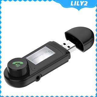 [lily2] Adaptador Receptor Usb Bluetooth 5.0 transmisor con pantalla Lcd 2 en 1 bajo ruido Dongle inalámbrico Para Celulares Tv Pc