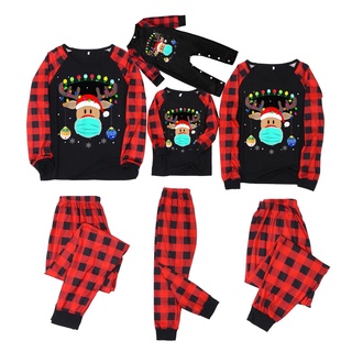 Navidad/navidad 2020 pijamas para la familia rojo cuadros Loungewear ropa de dormir conjunto de niños