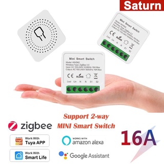 10a 16A Tuya Mini Interruptor Inteligente Diy Wifi Push Switch 2 vías Tilhop Genie/Google home Alexa 100-240v Saturn01_br
