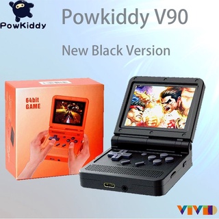 POWKIDDY v90, versión negra, pantalla IPS de 3 pulgadas, consola portátil con sistema abierto, 16 simuladores