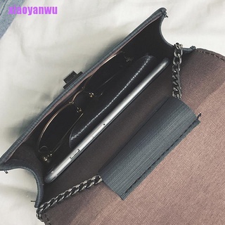 [xiaoyanwu]Korean Messenger Bag Small Square PU Chain Bag Tote Bag Shoulder Bag Handbag (7)