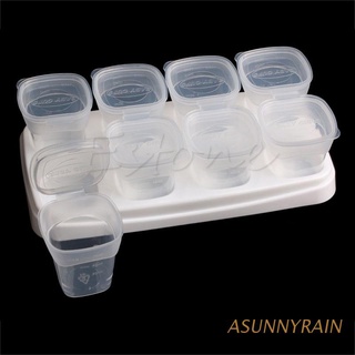 ASUNNYRAIN Baby Food Containers By Little Sprout: Reusable Stackable Storage Cups with Tray