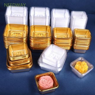 NEEDWAY-Bandeja Para Tartas De Luna (100 Unidades , Caja De Embalaje , Desechable , Individual , Plástico , Mousse , Multicolor)