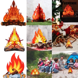 Yw fuego Artificial Fácil De Montar creativo modelado en casa decoración 3d De champfire cartón Decorativo Para acampar De verano