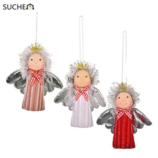 SUCHENN New Hanging Ornaments Kids Gift Christmas Tree Pendant Angel Doll Decorations Cute Party Home Adornment New Year Decor