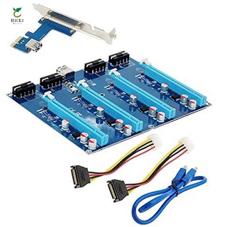 PCI-E 1X Expansion Kit HUB Riser Card PCIE X1 to X16 Adapter