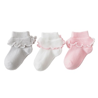 gaea* 3 Pairs Newborn Cotton Winter Autumn Baby Girls Kids Socks Children Infant Warm Sock
