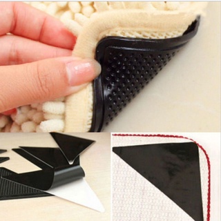 Nuevo útil 4 piezas almohadillas de alfombra autoadhesivas alfombras de esquina pinzas de silicona antideslizante pegatinas para accesorios de baño luna