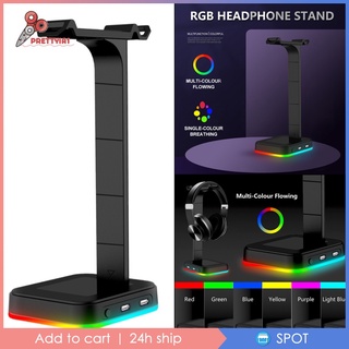 [-PRE1-9] Soporte de auriculares RGB Premium para juegos, escritorio, soporte de pantalla