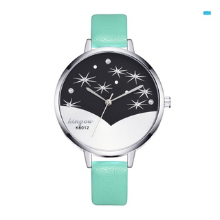 reloj de pulsera de cuarzo con correa ajustable con esfera redonda cielo estrellado para mujer