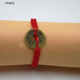zatpiy chino feng shui riqueza moneda colgante de cobre rojo cadena pulseras joyería cl