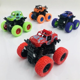 Niños inercial de cuatro ruedas de tracción todoterreno vehículo a prueba de golpes niño simulación de juguete Stunt Swing gran pie modelo de coche