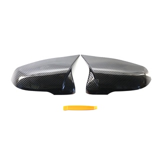 Cubierta del espejo lateral izquierdo y derecho de un par de fibra de carbono lateral de la puerta del espejo de la tapa cubre la cubierta del espejo trasero de repuesto para BMW serie 1 F52 X1 F48 F49 16-19