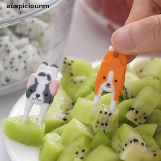 (auspiciounm) 7 unids/set lindo mini animal de dibujos animados de alimentos picks niños snack comida frutas horquillas a la venta (7)