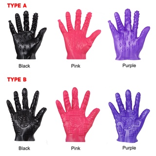 2020 sexo guantes masturbación erótica dedo para parejas adultas productos sexuales guantes Sex Shop juguetes guantes púrpura/rosa/b