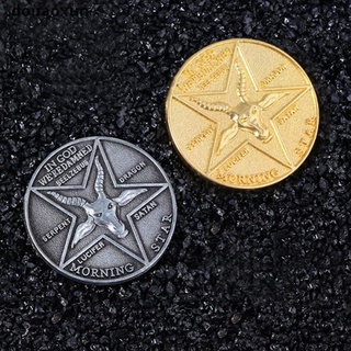 Douaoxun Lucifer Morningstar Satanic Pentecost Badge Coin TV Show Cosplay Prop Metal Coin CL