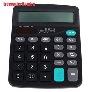 ombn 1pcs calculadora comercial de oficina calcular herramienta alimentada por batería de 12 dígitos