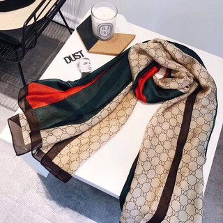 Gucci bufanda de seda estilo clásico gran marca bufanda (2)