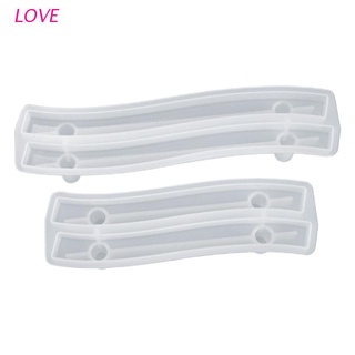 LOVE Crystal Epoxy Resin Mold Fruit Plate Bending Handle Casting Silicone Mould DIY Crafts Decoration Making Tools