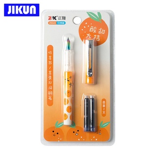 Juego de plumas estilográficas - JIKUN Fruit patrón extraíble Sac recto líquido tipo bolígrafos F mordiscos estudiantes papelería Z5045