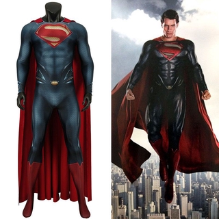 Traje De disfraz para hombre De acero superman Cosplay sin costuras uhh