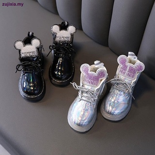 Niñas botas 2021 nuevo de dibujos animados de los niños s de las mujeres s de algodón zapatos botas cortas niñas pequeñas botas individuales Martin botas (6)