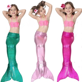 Envío gratis niñas colas de sirena para natación Cosplay traje de baño niños princesa cola de sirena nadable Bikini vestido de trajes de baño