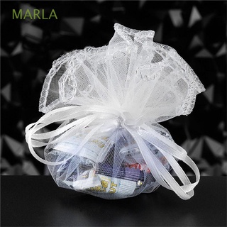 MARLA Decorations Candy Bag Package Xmas Candy Organza Pouch Gift Party Favors Drawable Jewelry Wrapping Wedding/Multicolor