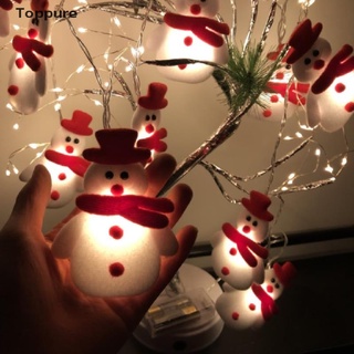 [toppure] un montón de muñeco de nieve árbol de navidad led cadena de luz para adornos del hogar año nuevo.