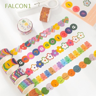 FALCON1 100 Pcs/Roll Decorative Adhesive Tape Masking Tapes Love Heart Tapes Label Stickers DIY Scrapbooking Cute Diary decoration Kawaii Flower Bear/Multicolor